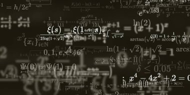 Formüllü matematik arkaplanı, kusursuz illüstrasyon   