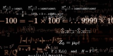 Formüllü matematik arkaplanı, kusursuz illüstrasyon   