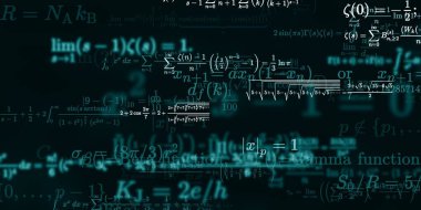 Formüllü matematik arkaplanı, kusursuz illüstrasyon   