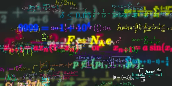 Matematiikan Tausta Kaavoilla Saumaton Kuvitus — kuvapankkivalokuva