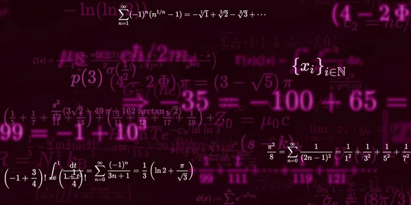 Sfondo Matematico Con Formule Illustrazione Senza Soluzione Continuità — Foto Stock