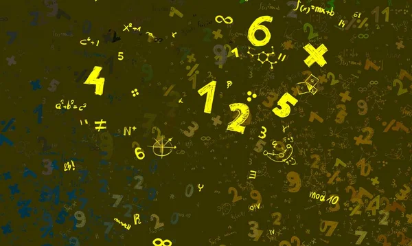 Math Illustration Abstract Background Numbers Copy Space — Stock Photo, Image