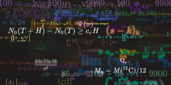 Historia Matemática Con Fórmulas Ilustración Perfecta Modelo Abstracto Con Símbolos —  Fotos de Stock