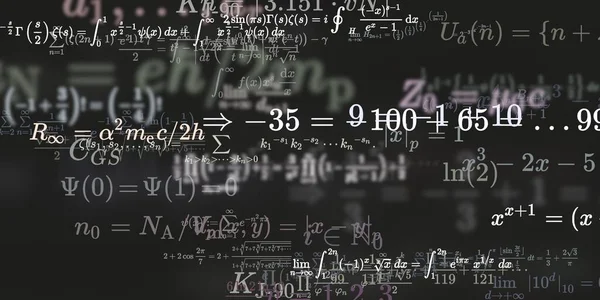 Formação Matemática Com Fórmulas Ilustração Perfeita — Fotografia de Stock