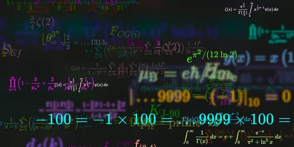 Historia Matemática Con Fórmulas Ilustración Perfecta — Foto de Stock