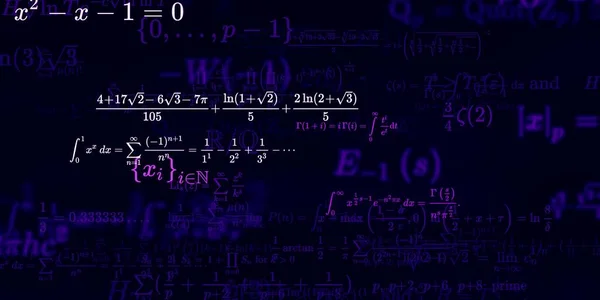 Sfondo Matematico Con Formule Illustrazione Senza Soluzione Continuità — Foto Stock