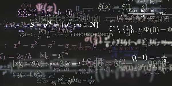 Formação Matemática Com Fórmulas Ilustração Perfeita — Fotografia de Stock