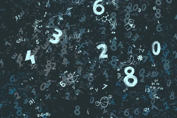 Math Illustration Abstract Background Numbers Copy Space - Stock-foto