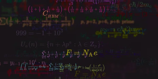 Historia Matemática Con Fórmulas Ilustración Perfecta — Foto de Stock