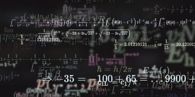 Formüllü matematik arkaplanı, kusursuz illüstrasyon   