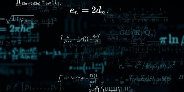 Formüllü matematik arkaplanı, kusursuz illüstrasyon   