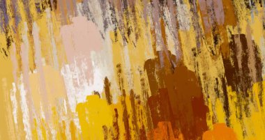 Soyut arka plan sanatı. 2D çizim. Etkileyici yağlı boya resim. Tuvalde fırça darbeleri. Modern sanat. Çok renkli arkaplan. Çağdaş sanat. İfade. Sanatsal dijital palet.