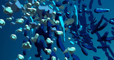 Soyut arka plan sanatı. 3 boyutlu illüstrasyon. Çok renkli arkaplan. Çağdaş sanat. Sanatsal dijital palet.