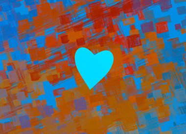 Soyut arka plan sanatı. 2D çizim. Etkileyici yağlı boya resim. Tuvalde fırça darbeleri. Modern sanat. Çok renkli arkaplan. Çağdaş sanat. İfade. Sanatsal dijital palet.