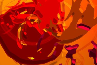 Soyut arka plan sanatı. 3 boyutlu illüstrasyon. Tuvalde fırça darbeleri. Çok renkli arkaplan. Çağdaş sanat. Sanatsal dijital palet.