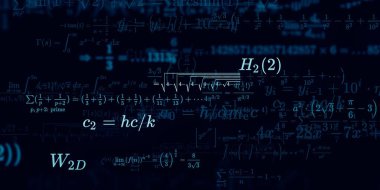 Formüllü matematik arkaplanı, kusursuz illüstrasyon   