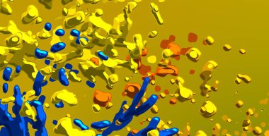 Soyut arka plan sanatı. 3 boyutlu illüstrasyon. Tuvalde fırça darbeleri. Çok renkli arkaplan. Çağdaş sanat. Sanatsal dijital palet.