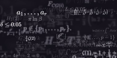 Formüllü matematik arkaplanı, kusursuz illüstrasyon   