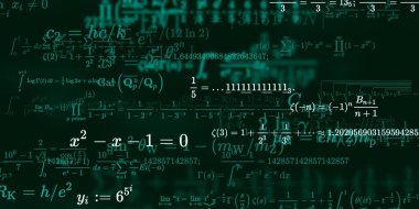 Formüllü matematik arkaplanı, kusursuz illüstrasyon   