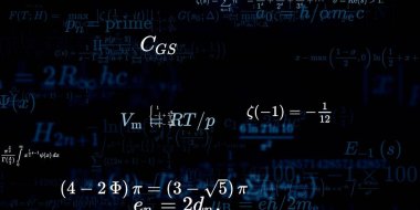 Formüllü matematik arkaplanı, kusursuz illüstrasyon   