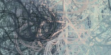 Soyut arka plan sanatı. 2D çizim. Etkileyici yağlı boya resim. Tuvalde fırça darbeleri. Modern sanat. Çok renkli arkaplan. Çağdaş sanat. İfade. Sanatsal dijital palet.