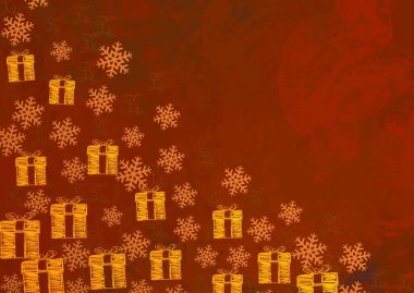 Kopya alanı için soyut noel arkaplanı, yeni yıl