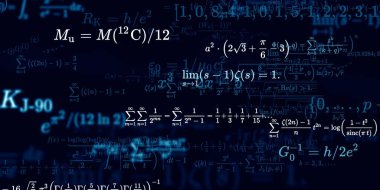 Formüllü matematik arkaplanı, kusursuz illüstrasyon   