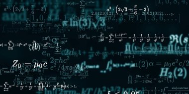 Formüllü matematik arkaplanı, kusursuz illüstrasyon   