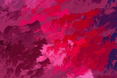 Soyut arka plan sanatı. 2D çizim. Etkileyici yağlı boya resim. Tuvalde fırça darbeleri. Modern sanat. Çok renkli arkaplan. Çağdaş sanat. İfade. Sanatsal dijital palet.