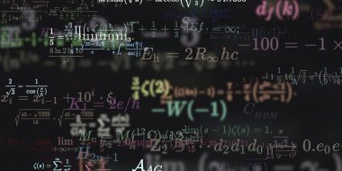 Formüllü matematik arkaplanı, kusursuz illüstrasyon   