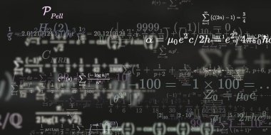 Formüllü matematik arkaplanı, kusursuz illüstrasyon   