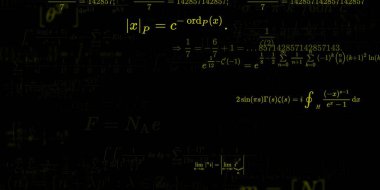 Formüllü matematik arkaplanı, kusursuz illüstrasyon   