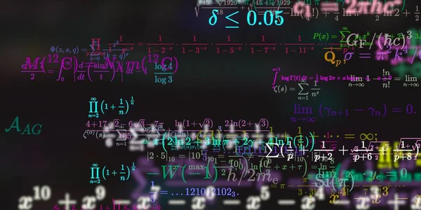 Formação Matemática Com Fórmulas Ilustração Perfeita — Fotografia de Stock