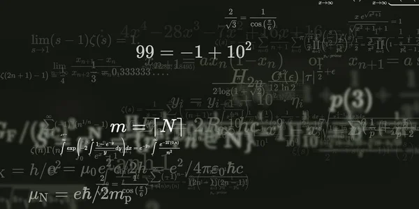 Historia Matemática Con Fórmulas Ilustración Perfecta — Foto de Stock