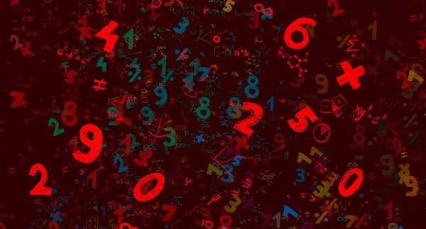 Matemática Ilustração Fundo Abstrato Com Números Espaço Cópia — Fotografia de Stock