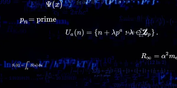 Математичне Тло Формулами Безшовна Ілюстрація — стокове фото