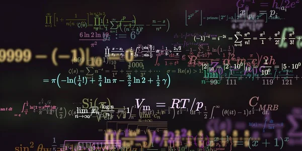 Historia Matemática Con Fórmulas Ilustración Perfecta Modelo Abstracto Con Símbolos — Foto de Stock