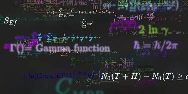 Sfondo Matematico Con Formule Illustrazione Senza Soluzione Continuità — Foto Stock