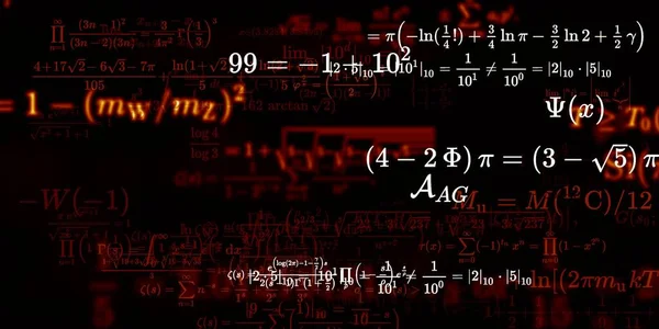 Formação Matemática Com Fórmulas Ilustração Perfeita — Fotografia de Stock