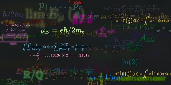 Formação Matemática Com Fórmulas Ilustração Perfeita — Fotografia de Stock