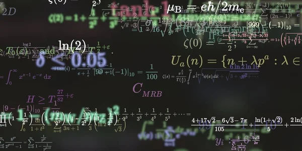 Matematik Baggrund Med Formler Problemfri Illustration - Stock-foto