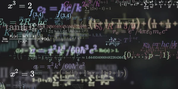 Sfondo Matematico Con Formule Illustrazione Senza Soluzione Continuità — Foto Stock