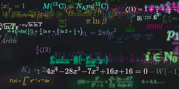 Sfondo Matematico Con Formule Illustrazione Senza Soluzione Continuità — Foto Stock