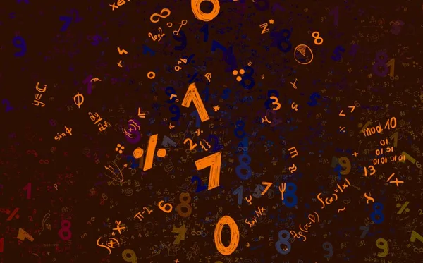 Matemática Ilustração Fundo Abstrato Com Números Espaço Cópia — Fotografia de Stock