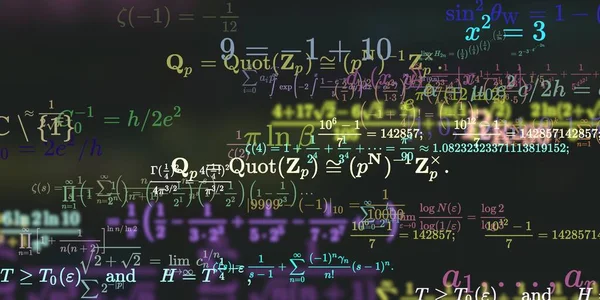 Sfondo Matematico Con Formule Illustrazione Senza Soluzione Continuità — Foto Stock