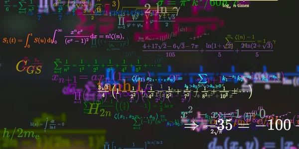 Formação Matemática Com Fórmulas Ilustração Perfeita — Fotografia de Stock