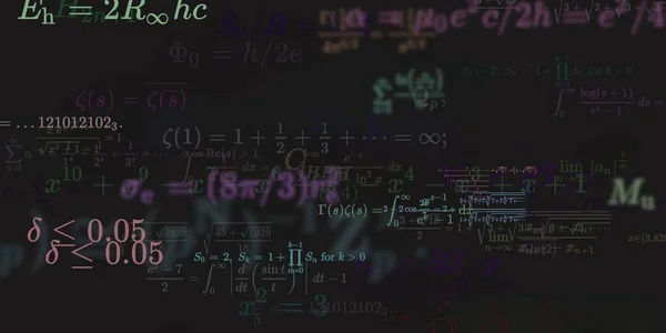 Historia Matemática Con Fórmulas Ilustración Perfecta Modelo Abstracto Con Símbolos — Foto de Stock