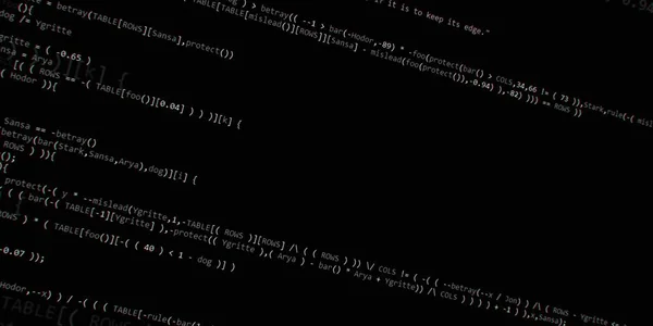 Software Developer Programming Code Skrip Komputer Virtual Modern Abstrak Karya — Stok Foto