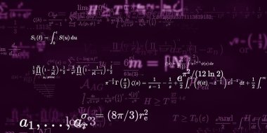 Formüllü matematik arkaplanı, kusursuz illüstrasyon   