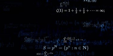 Formüllü matematik arkaplanı, kusursuz illüstrasyon   